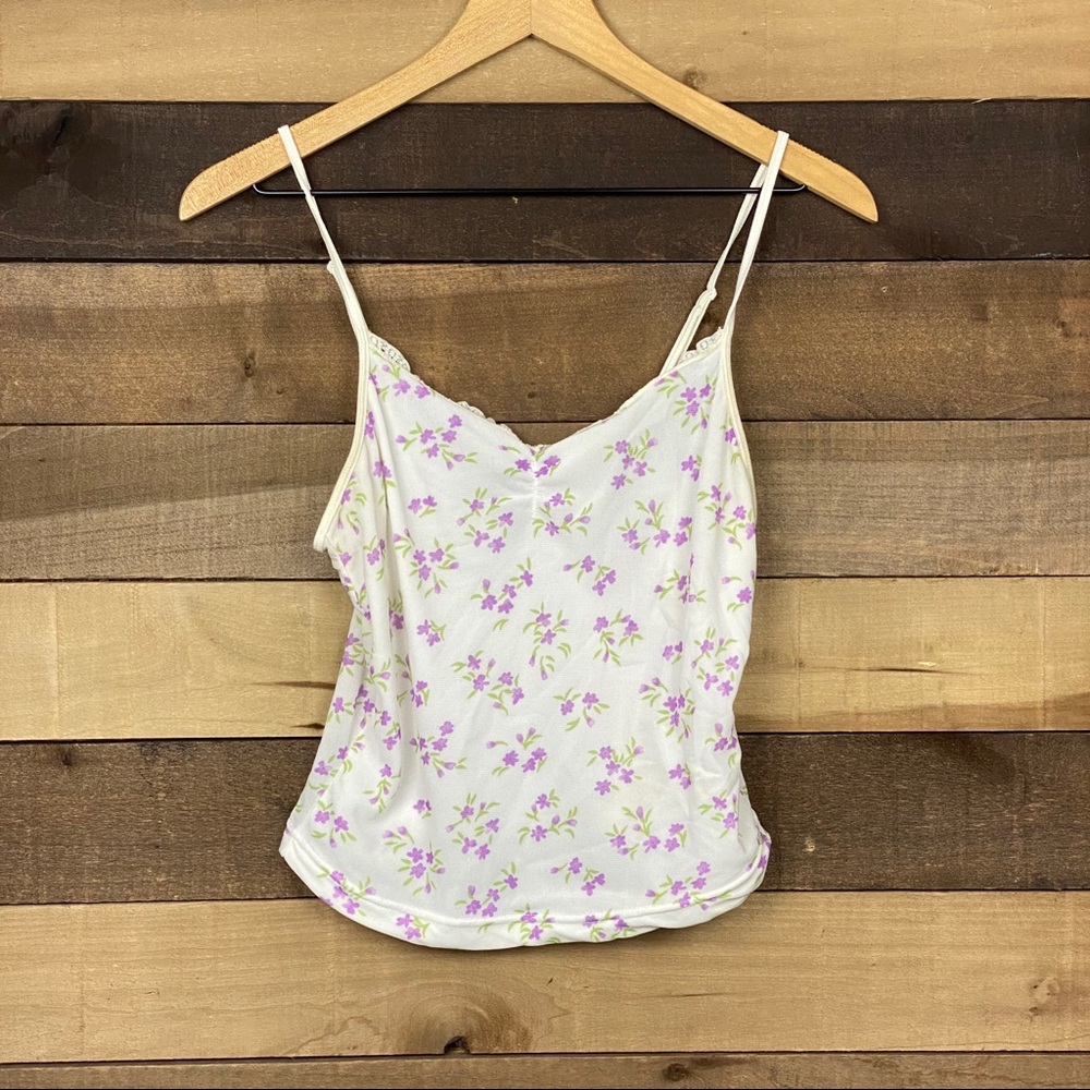 Vintage Women’s Spaghetti Strap Floral Tank Top